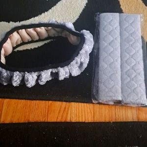 Car Cover seat belt  and steering wheel cover Color Gray
